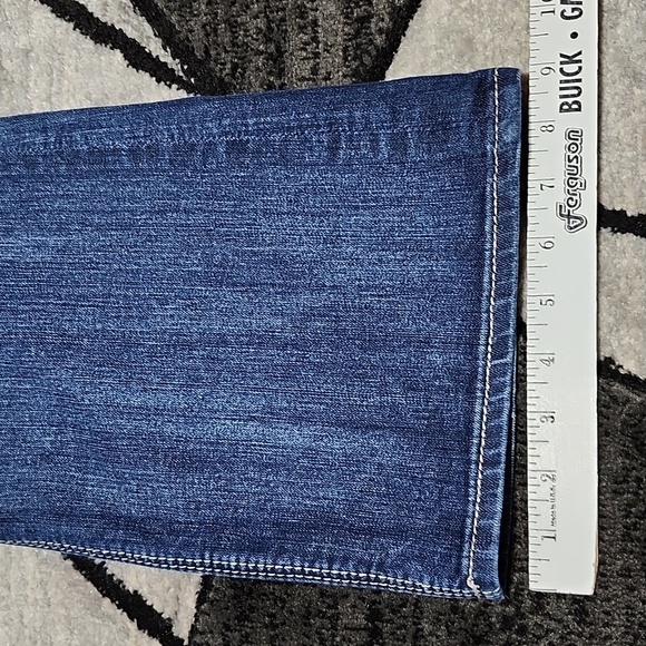 ROCK REVIVAL CHARLOTTE BLACK SEQUINS RHINESTONES EASY-FIT BOOT LEG DENIM JEAN - Picture 10 of 16